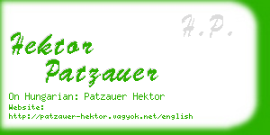 hektor patzauer business card